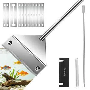 25 in Algae Scraper for Glass Aquariums - with Sheath, 10 Blades 25 in Algae Scraper for Glass Aquariums - with Sheath, 10 Blades