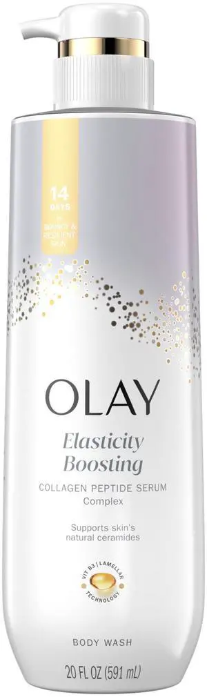 Body Wash for Women, Elasticity Boosting, Collagen Peptide Serum Complex, Renews Moisture, Free of Parabens & Phthalates, Vitamin B3 Lameller Technology, For All Skin Types, 20 fl oz Body Wash for Women, Elasticity Boosting, Collagen Peptide Serum Complex, Renews Moisture, Free of Parabens & Phthalates, Vitamin B3 Lameller Technology, For All Skin Types, 20 fl oz