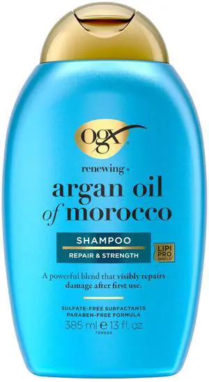Renewing + Argan Oil of Morocco Shampoo, Damage Repairing Shampoo & Argan Oil to Help Strengthen & Repair Dry, Damaged Hair, Paraben-Free, Sulfate-Free Surfactants, 13 fl. Oz Renewing + Argan Oil of Morocco Shampoo, Damage Repairing Shampoo & Argan Oil to Help Strengthen & Repair Dry, Damaged Hair, Paraben-Free, Sulfate-Free Surfactants, 13 fl. Oz