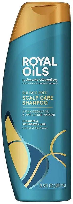 Anti-Dandruff Shampoo, Royal Oils Moisturizing Shampoo, 1% Pyrithione Zinc, Curly & Coily Hair, Coconut, Apple Cider Vinegar, Sulfate-Free, 12.8 fl oz Anti-Dandruff Shampoo, Royal Oils Moisturizing Shampoo, 1% Pyrithione Zinc, Curly & Coily Hair, Coconut, Apple Cider Vinegar, Sulfate-Free, 12.8 fl oz