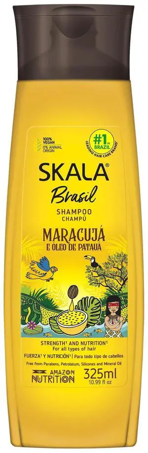 Brasil Shampoo Maracujá & Patauá Oil 10.99 fl oz Strength & Nutrition for All Hair Types Sulfate-Free, Vegan, No Parabens or Silicones Brasil Shampoo Maracujá & Patauá Oil 10.99 fl oz Strength & Nutrition for All Hair Types Sulfate-Free, Vegan, No Parabens or Silicones