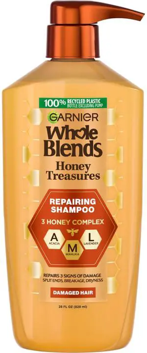 Whole Blends Honey Treasures Repairing Shampoo, Hair Repair Formula for Dry, Damaged Hair with Acacia, Manuka, and Lavender Honeys, 28 Fl Oz (Packaging May Vary) Whole Blends Honey Treasures Repairing Shampoo, Hair Repair Formula for Dry, Damaged Hair with Acacia, Manuka, and Lavender Honeys, 28 Fl Oz (Packaging May Vary)