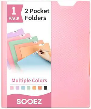 1 Pack Plastic Folder, 2-Pocket Folder with Writable Category Label 1 Pack Plastic Folder, 2-Pocket Folder with Writable Category Label