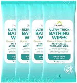 Nurture XL Ultra Thick Body Wipes for Adults with Aloe No Rinse - 40 Pack Nurture XL Ultra Thick Body Wipes for Adults with Aloe No Rinse - 40 Pack