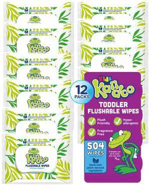 Flushable Wipes for Baby and Kids by , Sensitive and Unscented Formula, Hypoallergenic Potty Training Wet Cleansing Cloths, 42 Count, Pack of Flushable Wipes for Baby and Kids by , Sensitive and Unscented Formula, Hypoallergenic Potty Training Wet Cleansing Cloths, 42 Count, Pack of