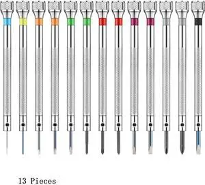 13 Pieces Jewelers Screwdriver Set Micro Precision Watchmaker Screwdriver Set 0.6-2.0 mm for Watch Repair Jewelry Eyeglasses Electronics 13 Pieces Jewelers Screwdriver Set Micro Precision Watchmaker Screwdriver Set 0.6-2.0 mm for Watch Repair Jewelry Eyeglasses Electronics