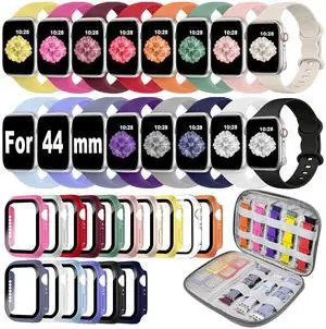 16 Pack Band Compatible with Apple Watch Bands 40mm 41mm 42mm 44mm 45mm 46mm for Women Men, Screen Protector Case Band&Organizer for iWatch Series 11 10 9 8 7 6 5 4 SEPlease select the correct size 16 Pack Band Compatible with Apple Watch Bands 40mm 41mm 42mm 44mm 45mm 46mm for Women Men, Screen Protector Case Band&Organizer for iWatch Series 11 10 9 8 7 6 5 4 SEPlease select the correct size