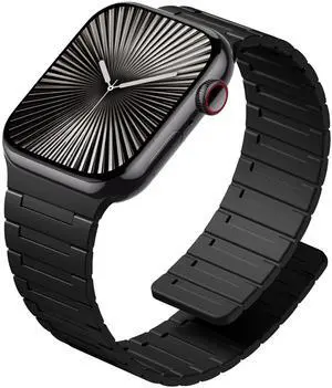Magnetic Watchband Compatible with Apple Watch Bands for Men 44mm 45mm 46mm 49mm 42mm Women, Silicone Sport Strong Magnets Strap for iWatch Series 11 ULTRA 3 ULTRA 2 SE 10 9 8 7 6 5 4 3 1, Black Magnetic Watchband Compatible with Apple Watch Bands for Men 44mm 45mm 46mm 49mm 42mm Women, Silicone Sport Strong Magnets Strap for iWatch Series 11 ULTRA 3 ULTRA 2 SE 10 9 8 7 6 5 4 3 1, Black