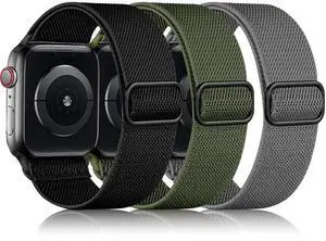 3 Pack Stretchy Solo Loop Compatible with Apple Watch Bands for Men 49mm 46mm 45mm 44mm 42mm, Soft Nylon Braided Elastic Strap for iWatch Band Series 11 10 9 8 7 6 5 4 3 SE Ultra 3 Ultra 2 Ultra 3 Pack Stretchy Solo Loop Compatible with Apple Watch Bands for Men 49mm 46mm 45mm 44mm 42mm, Soft Nylon Braided Elastic Strap for iWatch Band Series 11 10 9 8 7 6 5 4 3 SE Ultra 3 Ultra 2 Ultra