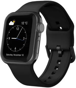 Sport Band Compatible with Apple Watch Bands 49mm 46mm 45mm 44mm 42mm 41mm 40mm 38mm, Soft Silicone Replacement Strap with Classic Clasp for iWatch Series 11 10 9 8 7 6 5 4 3 2 1 SE Ultra Women Men Sport Band Compatible with Apple Watch Bands 49mm 46mm 45mm 44mm 42mm 41mm 40mm 38mm, Soft Silicone Replacement Strap with Classic Clasp for iWatch Series 11 10 9 8 7 6 5 4 3 2 1 SE Ultra Women Men