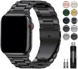 Metal Band Compatible with Apple Watch Bands for Men 49mm 46mm 45mm 44mm 42mm 41mm 40mm 38mm, Business Stainless Steel Strap for iWatch Bands Series 11 10 9 8 7 6 5 4 3 2 1, SE3 2 1, Ultra3 2 1 Metal Band Compatible with Apple Watch Bands for Men 49mm 46mm 45mm 44mm 42mm 41mm 40mm 38mm, Business Stainless Steel Strap for iWatch Bands Series 11 10 9 8 7 6 5 4 3 2 1, SE3 2 1, Ultra3 2 1