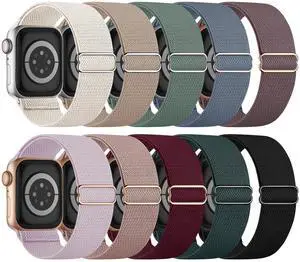 10 Pack Stretchy Bands Compatible with Apple Watch Band 40mm 38mm 41mm 42mm 44mm 45mm 46mm 49mm Women Men, Water-Resistant Solo Loop Elastic Sport Straps for iWatch Series 11 10 9 8 7 6 5 4 3 SE Ultra 10 Pack Stretchy Bands Compatible with Apple Watch Band 40mm 38mm 41mm 42mm 44mm 45mm 46mm 49mm Women Men, Water-Resistant Solo Loop Elastic Sport Straps for iWatch Series 11 10 9 8 7 6 5 4 3 SE Ultra