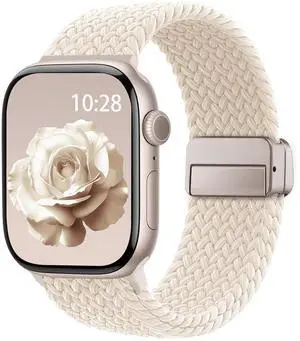 Braided Stretchy Band Compatible with Apple Watch Bands 38mm 40mm 41mm 42mm 44mm 45mm 46mm 49mm Women Men, Soft Nylon Solo Loop Magnetic Sport Strap for iWatch Series 11 10 9 8 7 6 5 4 3 2 1 SE Ultra Braided Stretchy Band Compatible with Apple Watch Bands 38mm 40mm 41mm 42mm 44mm 45mm 46mm 49mm Women Men, Soft Nylon Solo Loop Magnetic Sport Strap for iWatch Series 11 10 9 8 7 6 5 4 3 2 1 SE Ultra
