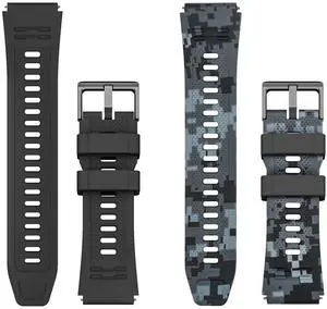Smart Watch Band 22mm 2 Pack, for AMAZTIM Smart Watch Bands Replacement M2/T2, for CARBINOX Vortex, Compatible with SUNKTA K-52, Sports Straps Bands, Adjustable Wristband, Men Black Camouflage Band Smart Watch Band 22mm 2 Pack, for AMAZTIM Smart Watch Bands Replacement M2/T2, for CARBINOX Vortex, Compatible with SUNKTA K-52, Sports Straps Bands, Adjustable Wristband, Men Black Camouflage Band