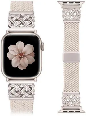 Braided Magnetic Band Compatible with Apple Watch Bands 42/41/40/38mm Women Men, Dressy Celtic Metal Fancy Stretchy Elastic Bracelet Strap for iWatch Series 11 10 9 8 7 6 5 4 SE 3 2 1 Braided Magnetic Band Compatible with Apple Watch Bands 42/41/40/38mm Women Men, Dressy Celtic Metal Fancy Stretchy Elastic Bracelet Strap for iWatch Series 11 10 9 8 7 6 5 4 SE 3 2 1