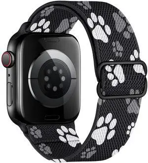 Paw Stretchy Bands Compatible with Apple Watch Band 40mm 41mm 38mm 46mm 44mm 45mm 42mm 49mm Women Men, Water-Resistant Solo Loop Elastic Sport Straps for iWatch Series 11 10 9 8 7 6 5 4 3 SE Ultra Paw Stretchy Bands Compatible with Apple Watch Band 40mm 41mm 38mm 46mm 44mm 45mm 42mm 49mm Women Men, Water-Resistant Solo Loop Elastic Sport Straps for iWatch Series 11 10 9 8 7 6 5 4 3 SE Ultra