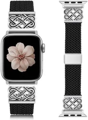 Braided Magnetic Band Compatible with Apple Watch Bands 42/41/40/38mm Women Men, Dressy Celtic Metal Fancy Stretchy Elastic Bracelet Strap for iWatch Series 11 10 9 8 7 6 5 4 SE 3 2 1 Braided Magnetic Band Compatible with Apple Watch Bands 42/41/40/38mm Women Men, Dressy Celtic Metal Fancy Stretchy Elastic Bracelet Strap for iWatch Series 11 10 9 8 7 6 5 4 SE 3 2 1