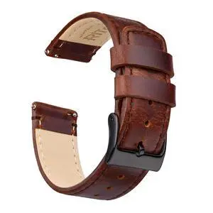 Leather Watch Strap with Quick Release Pins, 22mm Replacement Watch Band for Men and Women, Fits Smartwatches & Traditional Watches Leather Watch Strap with Quick Release Pins, 22mm Replacement Watch Band for Men and Women, Fits Smartwatches & Traditional Watches