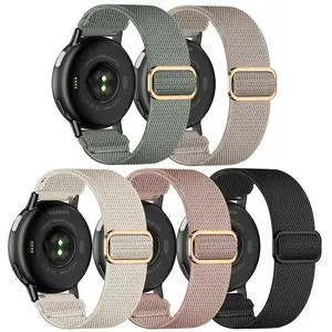 5 Pack Stretchy Nylon Bands Compatible with Garmin Vivoactive 5/Vivoactive 6/Forerunner 165/55 Watch,20mm Soft Elastic Adjustable Replacement Sport Straps for Garmin Venu Sq 2 Women Men 5 Pack Stretchy Nylon Bands Compatible with Garmin Vivoactive 5/Vivoactive 6/Forerunner 165/55 Watch,20mm Soft Elastic Adjustable Replacement Sport Straps for Garmin Venu Sq 2 Women Men