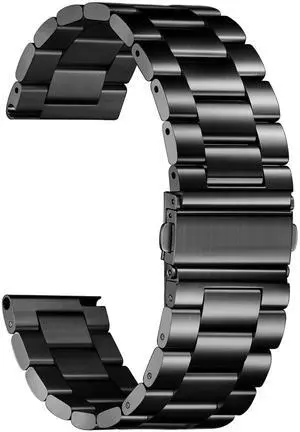 Quick Release Metal Chain Watch Bands,22MM Solid Stainless Steel Business Bracelet Strap for Samsung Gear S3/Galaxy Watch 46mm(2019)/Galaxy Watch 3 45mm (Black, 22) Quick Release Metal Chain Watch Bands,22MM Solid Stainless Steel Business Bracelet Strap for Samsung Gear S3/Galaxy Watch 46mm(2019)/Galaxy Watch 3 45mm (Black, 22)