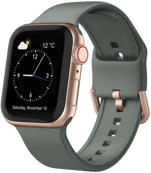 Sport Band Compatible with Apple Watch Bands 49mm 46mm 45mm 44mm 42mm 41mm 40mm 38mm, Soft Silicone Replacement Strap with Classic Clasp for iWatch Series 11 10 9 8 7 6 5 4 3 2 1 SE Ultra Women Men Sport Band Compatible with Apple Watch Bands 49mm 46mm 45mm 44mm 42mm 41mm 40mm 38mm, Soft Silicone Replacement Strap with Classic Clasp for iWatch Series 11 10 9 8 7 6 5 4 3 2 1 SE Ultra Women Men
