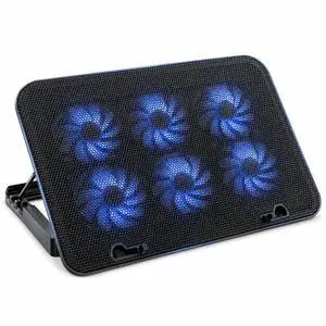 Laptop Cooling Pad, 6 Fans, 4-Level Stand, Dual USB, 12-17 Inch Laptop Cooling Pad, 6 Fans, 4-Level Stand, Dual USB, 12-17 Inch