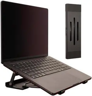 Aluminum Fold & Laptop Riser Stand 3-in-1 Adjustable, Foldable Cooling Stand with Integrated Storage Box, Ruler and Ultra-Slim Portable Design for MacBook, Tablet, Ipad, Keyboard and All Laptop Aluminum Fold & Laptop Riser Stand 3-in-1 Adjustable, Foldable Cooling Stand with Integrated Storage Box, Ruler and Ultra-Slim Portable Design for MacBook, Tablet, Ipad, Keyboard and All Laptop