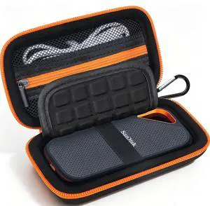 Hard Case for SanDisk Extreme/SanDisk Extreme PRO/SanDisk Portable SSD External Solid State Drive 500GB 1TB 2TB 4TB 8TB, SSD Carrying Case Shockproof Protective Storage Travel Bag, Orange Hard Case for SanDisk Extreme/SanDisk Extreme PRO/SanDisk Portable SSD External Solid State Drive 500GB 1TB 2TB 4TB 8TB, SSD Carrying Case Shockproof Protective Storage Travel Bag, Orange