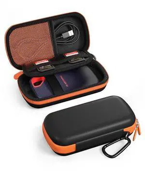 Hard Case for SanDisk Extreme Portable SSD (New/Old Model), Extreme Pro Portable SSD, 500GB 1TB 2TB 4TB 8TB USB-C Solid State Drive, EVA Shockproof Travel Case with 2 SD Card Slots-OrangeBlack Hard Case for SanDisk Extreme Portable SSD (New/Old Model), Extreme Pro Portable SSD, 500GB 1TB 2TB 4TB 8TB USB-C Solid State Drive, EVA Shockproof Travel Case with 2 SD Card Slots-OrangeBlack