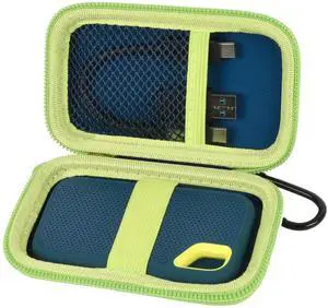 SSD Case for SanDisk Extreme Portable SSD & Extreme PRO, Hard Shell Protective Storage Bag with Carabiner, Fits 1TB 2TB 4TB 8TB External Solid State Drive for Business Travel (Green) SSD Case for SanDisk Extreme Portable SSD & Extreme PRO, Hard Shell Protective Storage Bag with Carabiner, Fits 1TB 2TB 4TB 8TB External Solid State Drive for Business Travel (Green)
