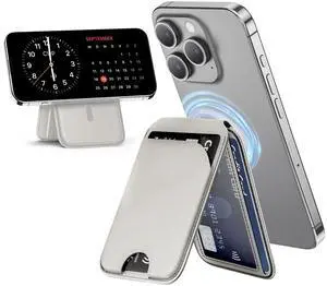 Mag-Safe Wallet Magnetic Wallet for iPhone Lightweight Magnetic Phone Wallet Stand Adjustable Leather Magnetic Card Holder for iPhone 16/15/14/13/12 Series, Size Not for iPhone Mini (Grey) Mag-Safe Wallet Magnetic Wallet for iPhone Lightweight Magnetic Phone Wallet Stand Adjustable Leather Magnetic Card Holder for iPhone 16/15/14/13/12 Series, Size Not for iPhone Mini (Grey)