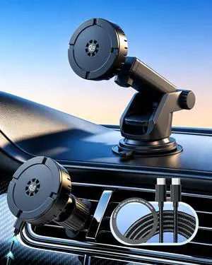 25W for MagSafe Car Mount Charger with Cooling Fan, Qi2.2 Magnetic Car Phone Holder for iPhone, 360° Adjustable Fast Wireless Cars Charging for iPhone 17/16/15/14/13, Air Vent & Dash Mount 25W for MagSafe Car Mount Charger with Cooling Fan, Qi2.2 Magnetic Car Phone Holder for iPhone, 360° Adjustable Fast Wireless Cars Charging for iPhone 17/16/15/14/13, Air Vent & Dash Mount