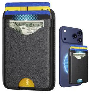 Magnetic Mag-Safe Card Holder for MagSafe Wallet,RFID Leather Mag-Safe Accessories for iPhone, Phone Wallet for iPhone 17/16/15/14/13/12 Series, Not for Mini,Slim Magnetic Mag-Safe Card Holder for MagSafe Wallet,RFID Leather Mag-Safe Accessories for iPhone, Phone Wallet for iPhone 17/16/15/14/13/12 Series, Not for Mini,Slim