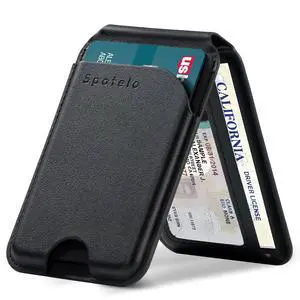 for MagSafe Wallet with Stand, Adjustable Stand Magnetic Wallet for iPhone, RIFD Blocking Phone Credit Card Holder for iPhone 17/16/15/14/13/12 Series, Not for iPhone 13/12 Mini(Black) for MagSafe Wallet with Stand, Adjustable Stand Magnetic Wallet for iPhone, RIFD Blocking Phone Credit Card Holder for iPhone 17/16/15/14/13/12 Series, Not for iPhone 13/12 Mini(Black)