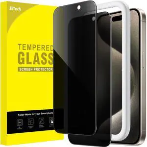 Privacy Screen Protector for iPhone 15 Pro Max 6.7-Inch, Anti-Spy Tempered Glass Film with Easy Installation Tool, 2-Pack Privacy Screen Protector for iPhone 15 Pro Max 6.7-Inch, Anti-Spy Tempered Glass Film with Easy Installation Tool, 2-Pack