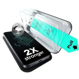 3 Pack for iPhone 17e/iPhone 16e/iPhone 14/iPhone 13/13 Pro Screen Protector, Military Grade Shatterproof, 9H Hardness, Full Coverage Tempered Glass with UltraFit Tray 3 Pack for iPhone 17e/iPhone 16e/iPhone 14/iPhone 13/13 Pro Screen Protector, Military Grade Shatterproof, 9H Hardness, Full Coverage Tempered Glass with UltraFit Tray