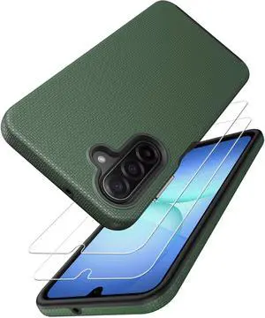 for Samsung Galaxy A17 Phone Case with Screen Protector, Green for Samsung Galaxy A17 Phone Case with Screen Protector, Green