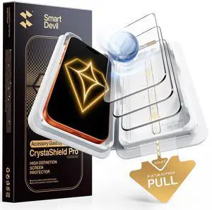 3 Pack Accessory Glass by Corning Screen Protector for iPhone 17 Pro Max, HD Clear 9H+ Tempered Glass, Max-Reinforced Shatterproof, SmartPull Bubble-Free Install, Face ID & Case-Ready 3 Pack Accessory Glass by Corning Screen Protector for iPhone 17 Pro Max, HD Clear 9H+ Tempered Glass, Max-Reinforced Shatterproof, SmartPull Bubble-Free Install, Face ID & Case-Ready