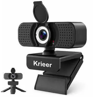 1080P Webcam with Microphone, USB Camera for PC and Laptop, Privacy Cover 1080P Webcam with Microphone, USB Camera for PC and Laptop, Privacy Cover