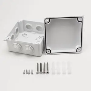 Electrical Junction Box Dustproof PP Plastic Project Enclosure for Electronics Junction Box Size 3.9 x 3.9 x 2.8 inch Electrical Junction Box Dustproof PP Plastic Project Enclosure for Electronics Junction Box Size 3.9 x 3.9 x 2.8 inch