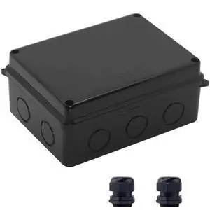 Electrical Box, Outdoor Waterproof Box IP65 Junction Box with Reserved Holes,ABS Plastic Project Box Power Cord Enclosure Black 5.9 x 4.3 x 2.8 inch(150x110x70mm) Electrical Box, Outdoor Waterproof Box IP65 Junction Box with Reserved Holes,ABS Plastic Project Box Power Cord Enclosure Black 5.9 x 4.3 x 2.8 inch(150x110x70mm)