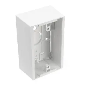 Surface Mount Backbox, Single Gang, 1.89", 42777-1WA, White, Plastic Surface Mount Backbox, Single Gang, 1.89", 42777-1WA, White, Plastic