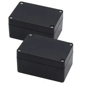 Junction Box, Project Box IP65 Waterproof Outdoor Box ABS Plastic Electrical Boxes Electronic Enclosure Black 3.94 x 2.68 x 1.97 inch (100X68X50mm) (Pack of 2) Junction Box, Project Box IP65 Waterproof Outdoor Box ABS Plastic Electrical Boxes Electronic Enclosure Black 3.94 x 2.68 x 1.97 inch (100X68X50mm) (Pack of 2)