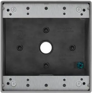 Weatherproof Outlet Box with Three 1/2-in Threaded Outlets, Outdoor Electrical Box, 3 Holes 0.50 Each, 2-Gang, 4.53 Height x 4.53 Length x 2.16 Depth, EN2350,Grey Weatherproof Outlet Box with Three 1/2-in Threaded Outlets, Outdoor Electrical Box, 3 Holes 0.50 Each, 2-Gang, 4.53 Height x 4.53 Length x 2.16 Depth, EN2350,Grey