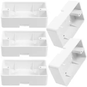5Pcs Surface Mount Outlet Box,Surface Mount Electrical Box Plastic Junction Electrical Enclosure ABS for Home Extender Wall Socket Indoor Use External Installat Screws Not Included Metric Thread 5Pcs Surface Mount Outlet Box,Surface Mount Electrical Box Plastic Junction Electrical Enclosure ABS for Home Extender Wall Socket Indoor Use External Installat Screws Not Included Metric Thread