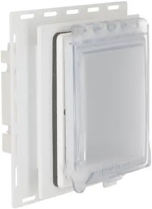 MR420CW 1-Gang Recessed Enclosure Extra Duty, 6-in-1 Nonmetallic Weatherproof in-Use Cover, Horizontal/Vertical, White MR420CW 1-Gang Recessed Enclosure Extra Duty, 6-in-1 Nonmetallic Weatherproof in-Use Cover, Horizontal/Vertical, White