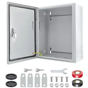 Electrical Box 12 x 10 x 6'' Steel Electrical Junction BoxNEMA 4X Steel Enclosure BoxIndoor&Outdoor Electrical Box Waterproof & DustproofWall Mounted Universalwith Lock & Mounting Plate Electrical Box 12 x 10 x 6'' Steel Electrical Junction BoxNEMA 4X Steel Enclosure BoxIndoor&Outdoor Electrical Box Waterproof & DustproofWall Mounted Universalwith Lock & Mounting Plate