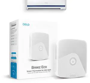 Breez Eco | Smart AC Controller for Mini Split, Window, Portable ACS | WiFi, Alexa, Google, Siri Shortcuts, SmartThings, IFTTT, Free App, NO Subscriptions | Schedules, Geofencing, Comfy (White) Breez Eco | Smart AC Controller for Mini Split, Window, Portable ACS | WiFi, Alexa, Google, Siri Shortcuts, SmartThings, IFTTT, Free App, NO Subscriptions | Schedules, Geofencing, Comfy (White)