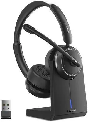 Wireless Headset with Mic for Work, Bluetooth Headset with Microphone (Noise Cancelling), 65 Hrs Working Time 2.4G Wireless Headphones with Mic for Work/Call Center/PC/Computer/Laptop/Teams/Zoom Wireless Headset with Mic for Work, Bluetooth Headset with Microphone (Noise Cancelling), 65 Hrs Working Time 2.4G Wireless Headphones with Mic for Work/Call Center/PC/Computer/Laptop/Teams/Zoom