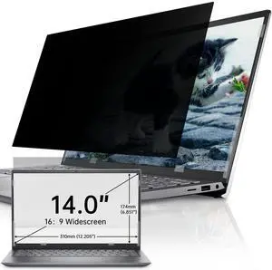 Laptop Privacy Screen 14 Inch 16:9 Aspect, Compatible with HP, Dell, Acer, Asus, Samsung, Lenovo Yoga & More, Removable Anti Blue Light Glare Spy Computer Monitor Filter Security Shield Laptop Privacy Screen 14 Inch 16:9 Aspect, Compatible with HP, Dell, Acer, Asus, Samsung, Lenovo Yoga & More, Removable Anti Blue Light Glare Spy Computer Monitor Filter Security Shield